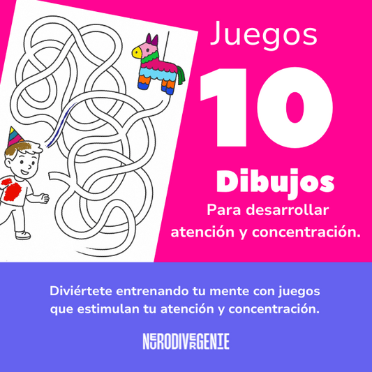 10 Juegos para desarrollar la atención y colorear