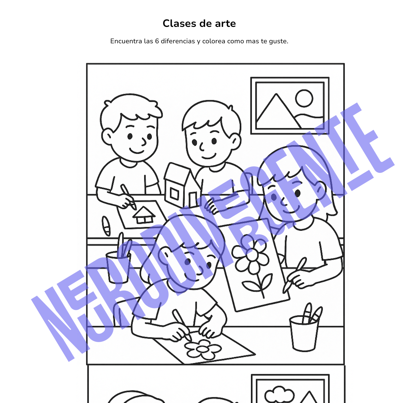 10 Juegos para desarrollar la atención y colorear