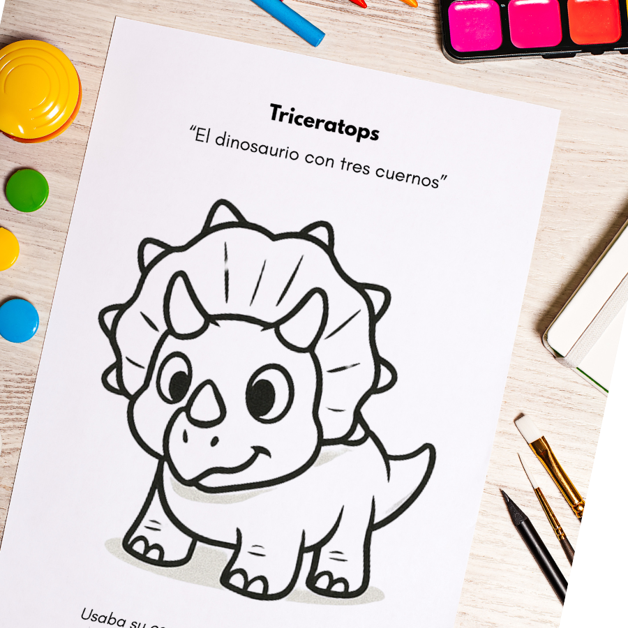 10 Dibujos para aprender sobre dinosaurios y colorear